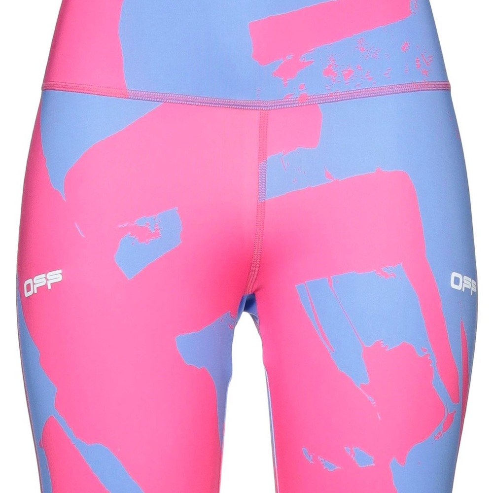 Off-White Women's Athletic Shorts in Pink and Blue